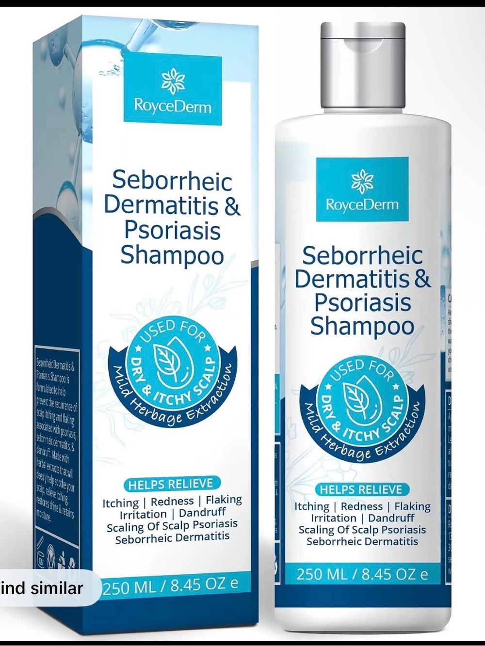 Seborrheic Dermatitis & Psoriasis Shampoo - White/Blue